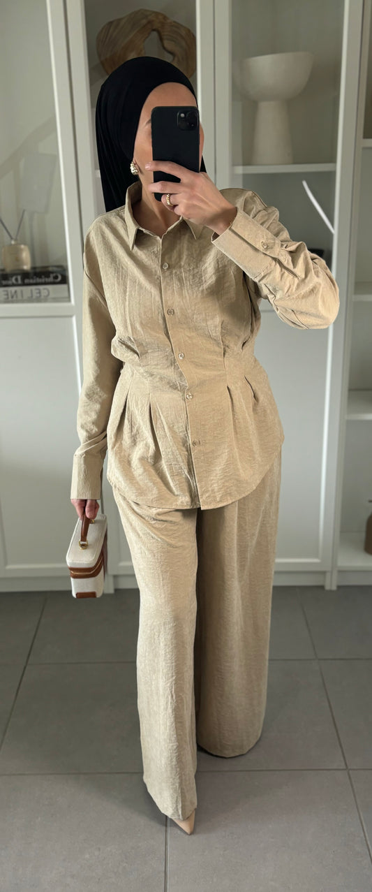 Ensemble BEIGE effet daim
