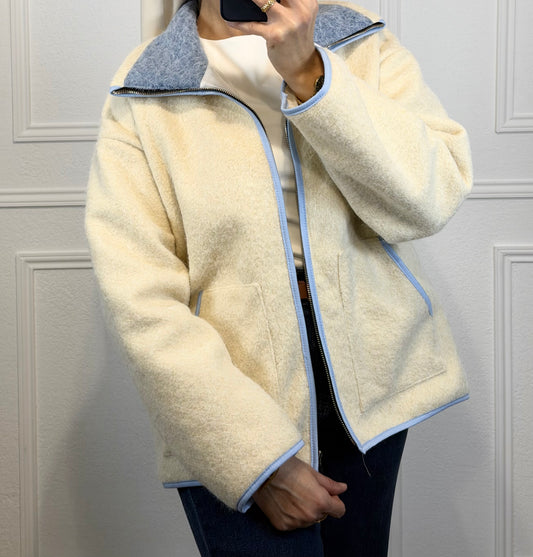 Veste Inspi Zara Blanc/Bleu