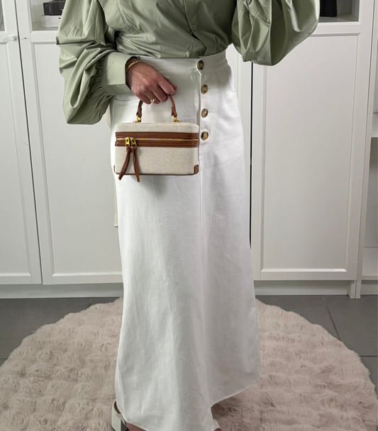 Jupe Longue Denim BLANCHE