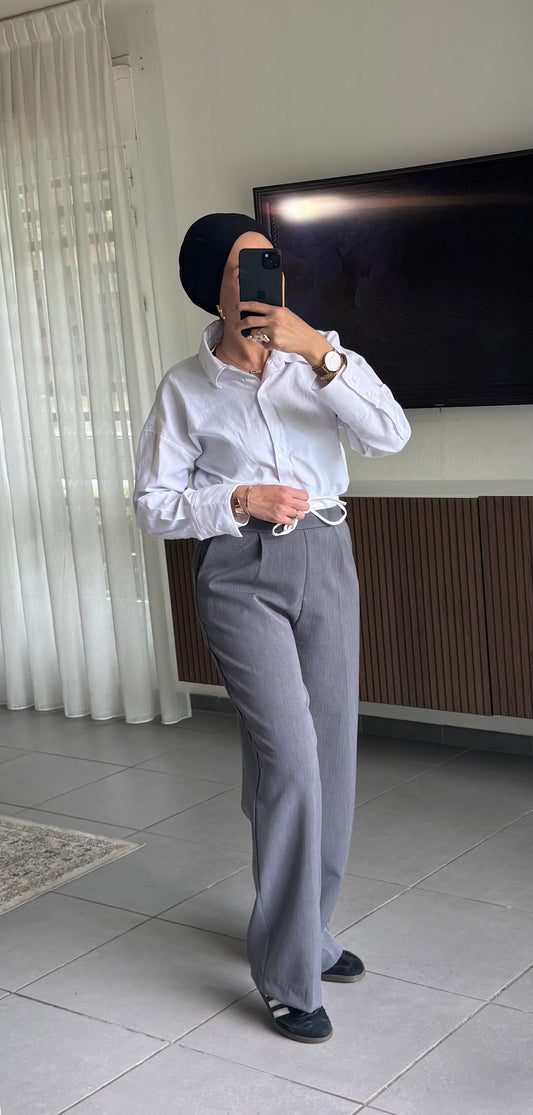 Pantalon Large Relax GRIS Chiné