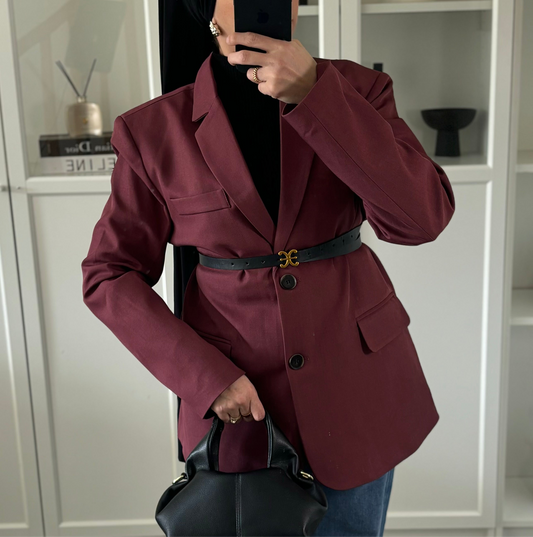 Blazer oversize BORDEAUX