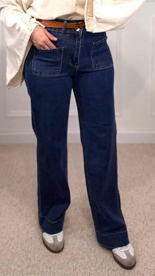 Jean’s coupe Wide Leg Bleu