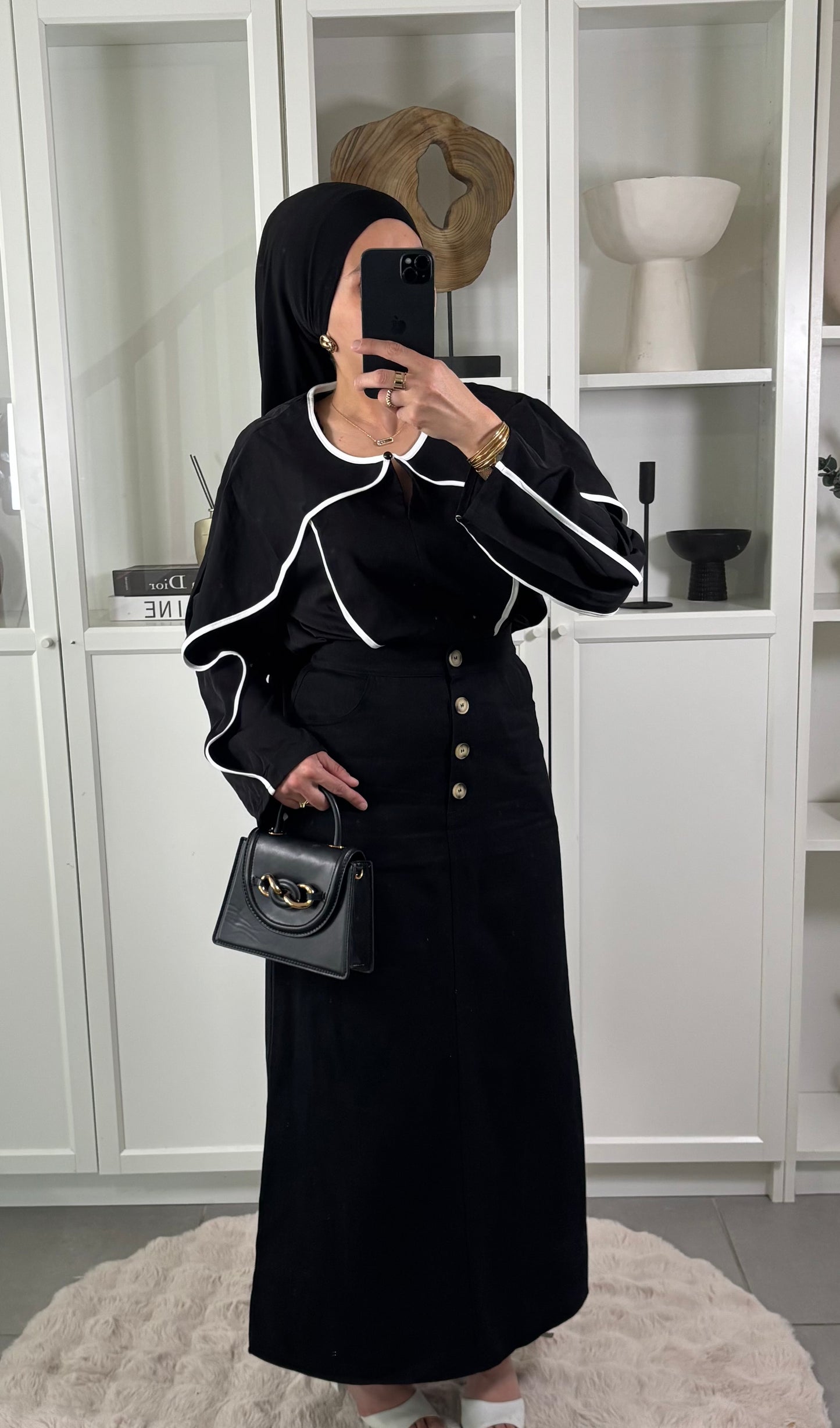 Jupe Longue Denim NOIR