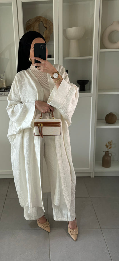 Ensemble Kimono Blanc Lin