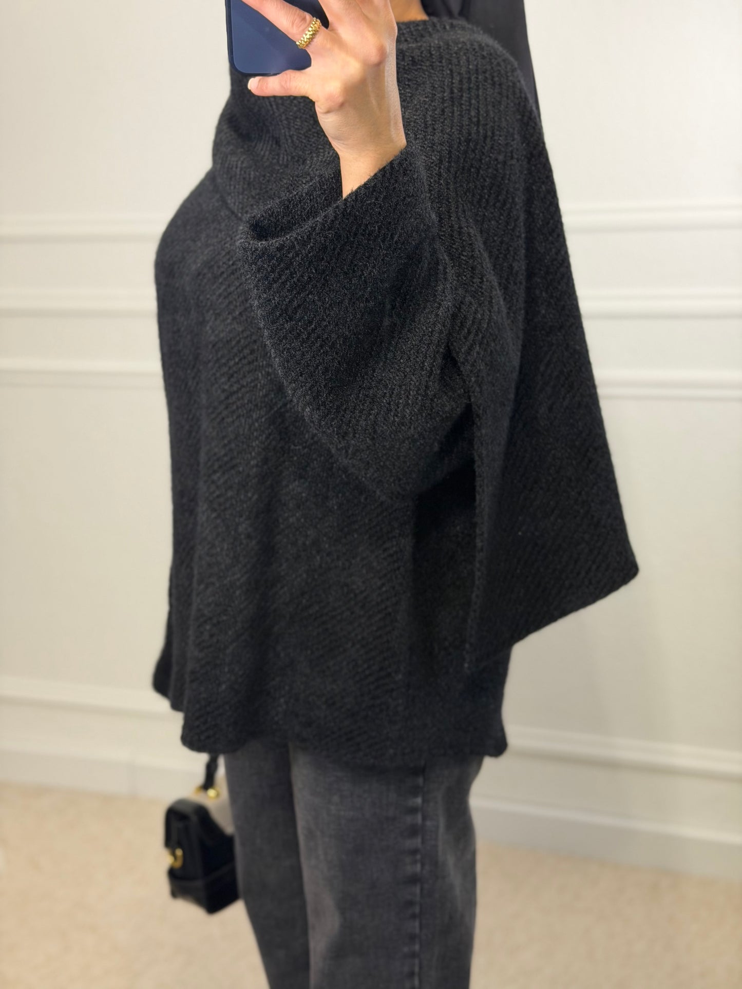 Pull écharpe intégrée