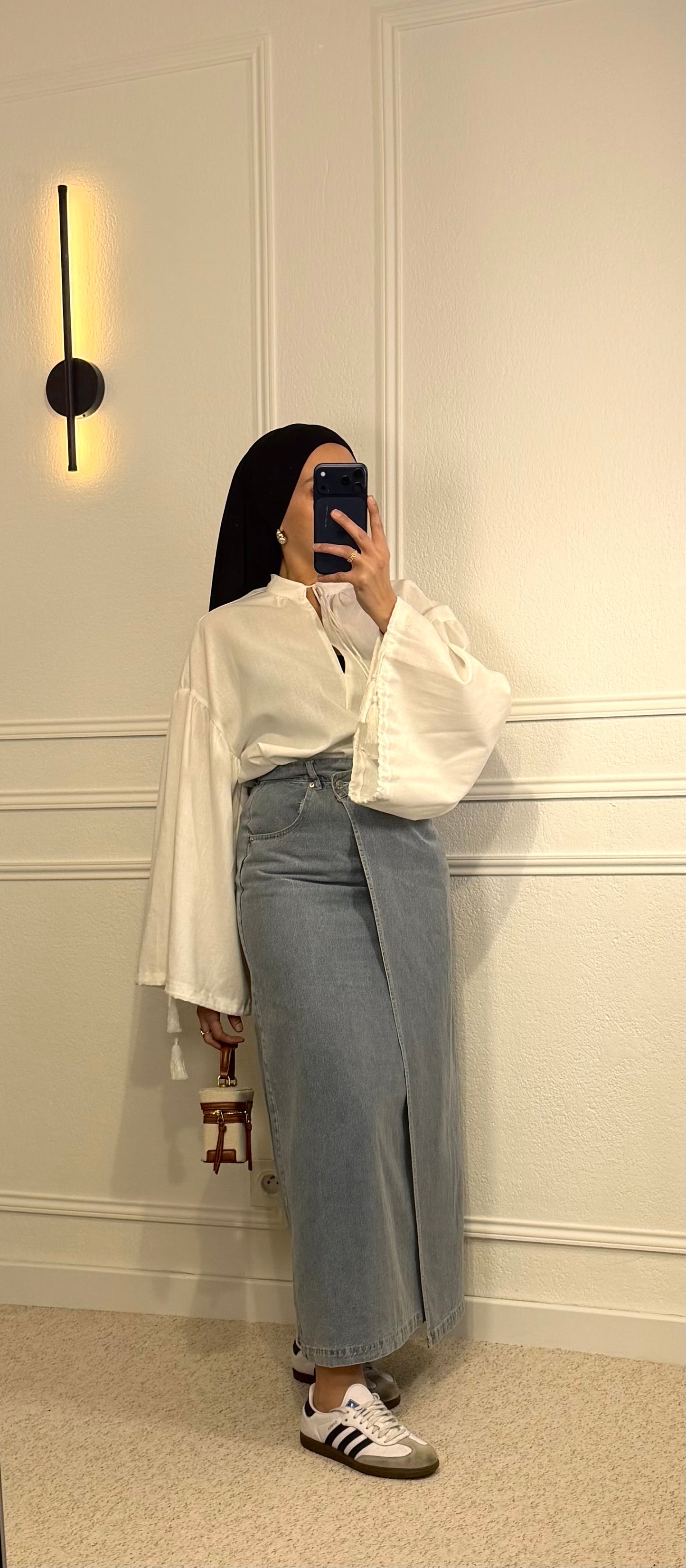 Jupe Portefeuille bleu clair